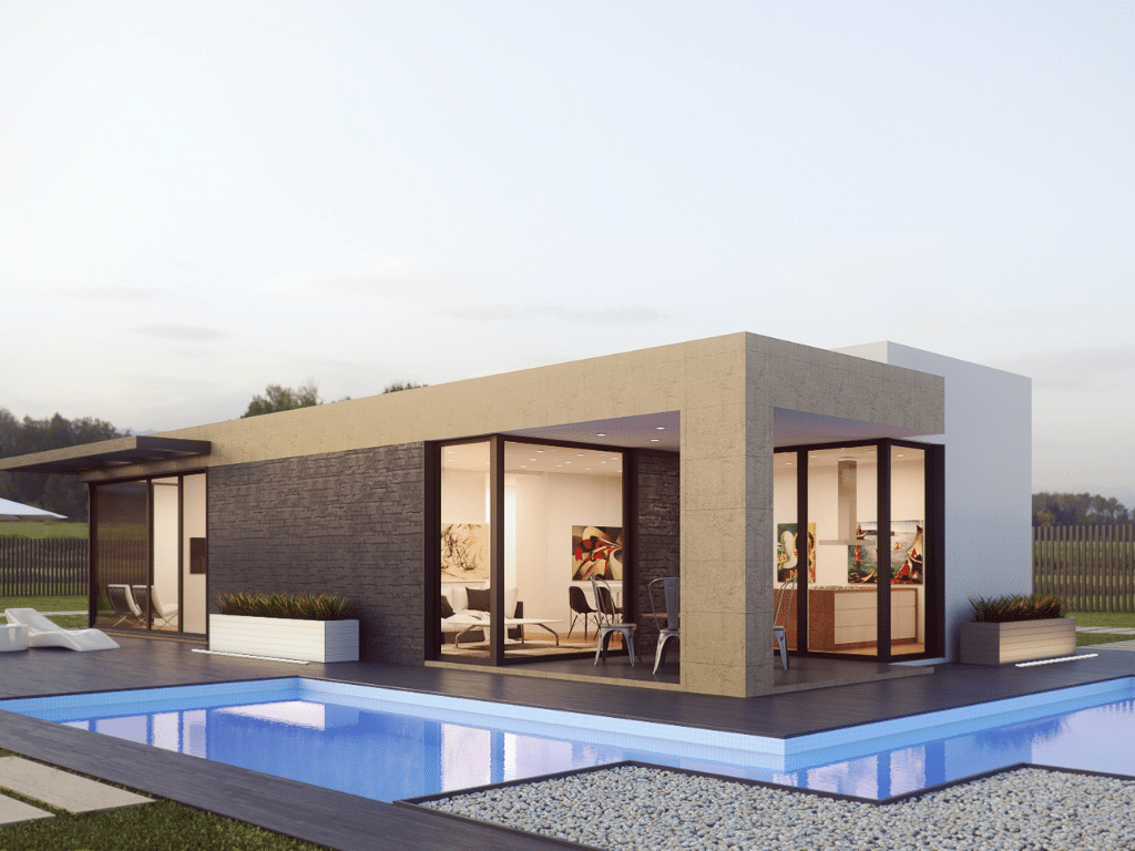 Casa con contenedores maritimos